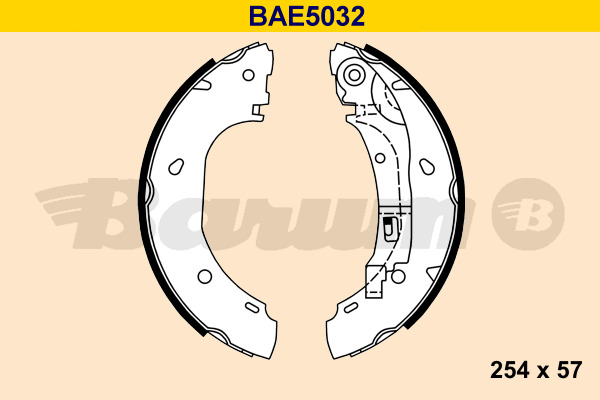 Set saboti frana BAE5032 BARUM - Material frictiune sabot frana/ sabot frana Set saboti frana BAE5032 BARUM - Material frictiune sabot frana/ sabot frana