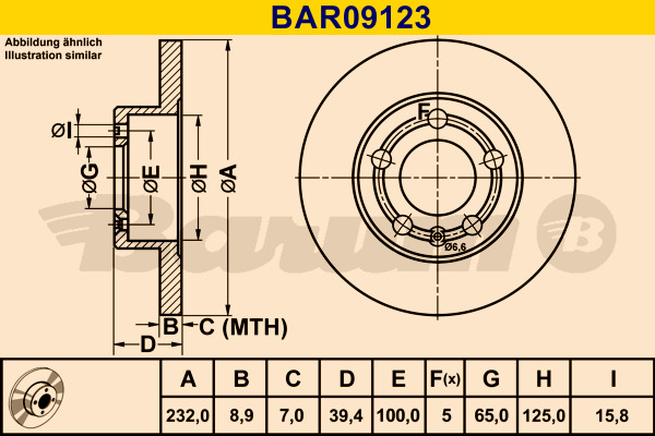 Disc frana BAR09123 BARUM - Disc frana Disc frana BAR09123 BARUM - Disc frana