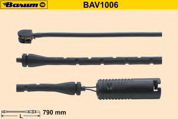 senzor de avertizare,uzura placute de frana BAV1006 BARUM - Indicator de uzura placute frana senzor de avertizare,uzura placute de frana BAV1006 BARUM - Indicator de uzura placute frana