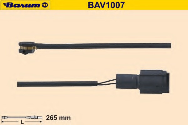 senzor de avertizare,uzura placute de frana BAV1007 BARUM - Indicator de uzura placute frana senzor de avertizare,uzura placute de frana BAV1007 BARUM - Indicator de uzura placute frana