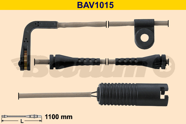 senzor de avertizare,uzura placute de frana BAV1015 BARUM - Componente/ accesorii frana