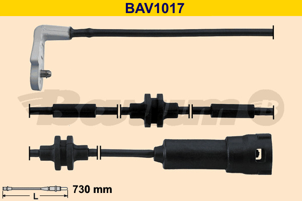 senzor de avertizare,uzura placute de frana BAV1017 BARUM - Indicator de uzura placute frana senzor de avertizare,uzura placute de frana BAV1017 BARUM - Indicator de uzura placute frana