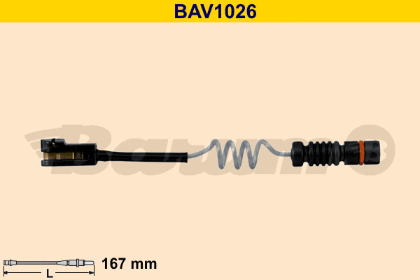 senzor de avertizare,uzura placute de frana BAV1026 BARUM - Indicator de uzura placute frana senzor de avertizare,uzura placute de frana BAV1026 BARUM - Indicator de uzura placute frana