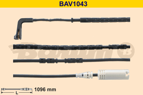 senzor de avertizare,uzura placute de frana BAV1043 BARUM - Indicator de uzura placute frana senzor de avertizare,uzura placute de frana BAV1043 BARUM - Indicator de uzura placute frana