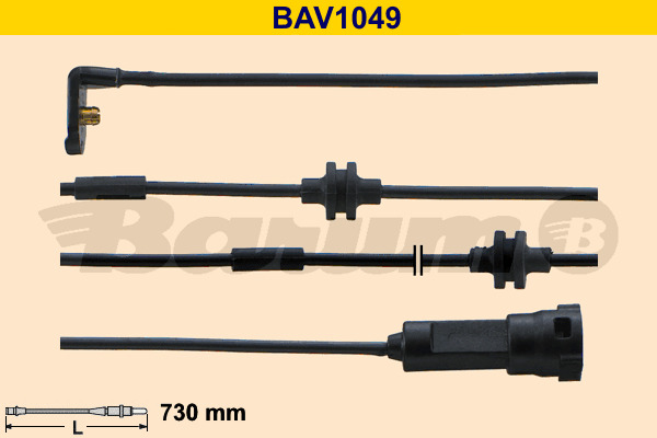 senzor de avertizare,uzura placute de frana BAV1049 BARUM - Indicator de uzura placute frana senzor de avertizare,uzura placute de frana BAV1049 BARUM - Indicator de uzura placute frana