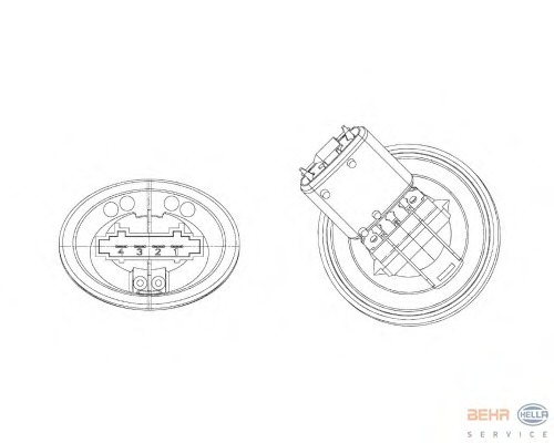 Reglaj, suflanta de interior 5HL 351 321-301 BEHR HELLA SERVICE - Motor ventilator/piese