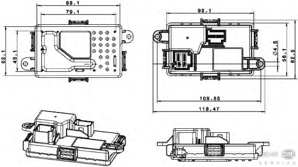 Reglaj, suflanta de interior 5HL 351 321-651 BEHR HELLA SERVICE - Motor ventilator/piese