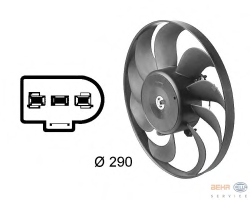 ventilator,aer conditionat 8EW 009 144-601 BEHR HELLA SERVICE - Radiator clima ventilator,aer conditionat 8EW 009 144-601 BEHR HELLA SERVICE - Radiator clima