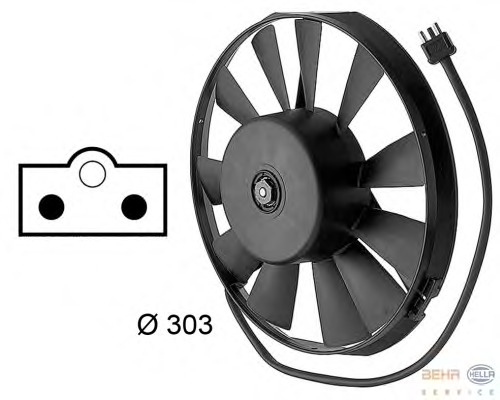 Ventilator, radiator 8EW 009 144-701 BEHR HELLA SERVICE - Gmv (electroventilator ) Ventilator, radiator 8EW 009 144-701 BEHR HELLA SERVICE - Gmv (electroventilator )