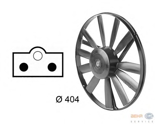 Ventilator, radiator 8EW 009 144-711 BEHR HELLA SERVICE - Gmv (electroventilator ) Ventilator, radiator 8EW 009 144-711 BEHR HELLA SERVICE - Gmv (electroventilator )