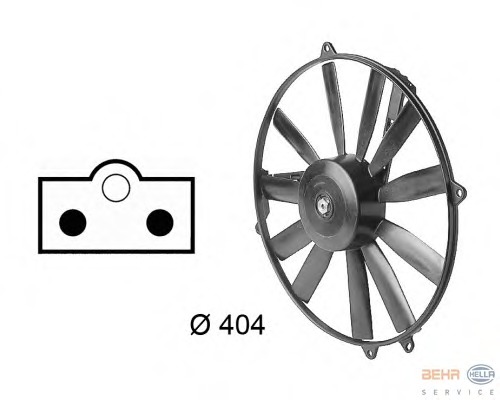 Ventilator, radiator 8EW 009 144-731 BEHR HELLA SERVICE - Gmv (electroventilator ) Ventilator, radiator 8EW 009 144-731 BEHR HELLA SERVICE - Gmv (electroventilator )