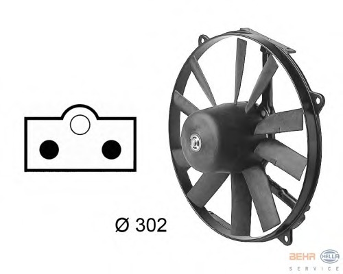 Ventilator, radiator 8EW 009 144-741 BEHR HELLA SERVICE - Gmv (electroventilator ) Ventilator, radiator 8EW 009 144-741 BEHR HELLA SERVICE - Gmv (electroventilator )
