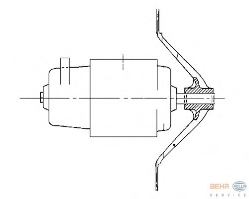 Ventilator, habitaclu 8EW 009 158-381 BEHR HELLA SERVICE - Motor ventilator/piese