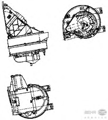 Ventilator, habitaclu 8EW 009 158-391 BEHR HELLA SERVICE - Motor ventilator/piese