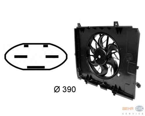 Ventilator, radiator 8EW 009 158-771 BEHR HELLA SERVICE - Ventilator radiator