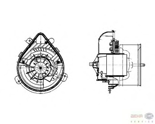 Ventilator, habitaclu 8EW 009 159-271 BEHR HELLA SERVICE - Motor ventilator/piese