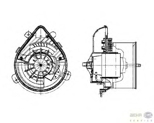 Ventilator, habitaclu 8EW 009 159-391 BEHR HELLA SERVICE - Motor ventilator/piese