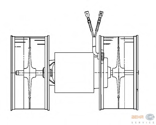 Ventilator, habitaclu 8EW 009 159-711 BEHR HELLA SERVICE - Motor ventilator/piese