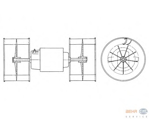 Ventilator, habitaclu 8EW 009 160-571 BEHR HELLA SERVICE - Motor ventilator/piese Ventilator, habitaclu 8EW 009 160-571 BEHR HELLA SERVICE - Motor ventilator/piese