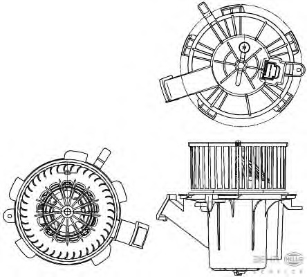 Ventilator, habitaclu 8EW 351 040-641 BEHR HELLA SERVICE - Motor ventilator/piese