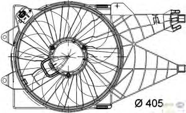 Ventilator, radiator 8EW 351 040-771 BEHR HELLA SERVICE - Gmv (electroventilator ) Ventilator, radiator 8EW 351 040-771 BEHR HELLA SERVICE - Gmv (electroventilator )