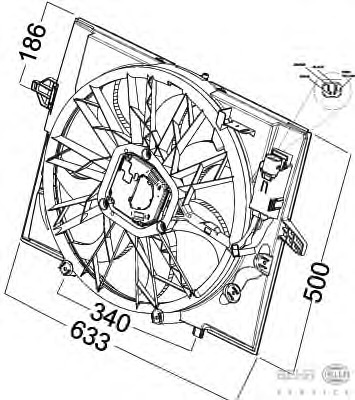 Ventilator, radiator 8EW 351 041-271 BEHR HELLA SERVICE - Ventilator radiator Ventilator, radiator 8EW 351 041-271 BEHR HELLA SERVICE - Ventilator radiator