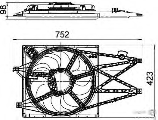 Ventilator, radiator 8EW 351 041-311 BEHR HELLA SERVICE - Ventilator radiator Ventilator, radiator 8EW 351 041-311 BEHR HELLA SERVICE - Ventilator radiator