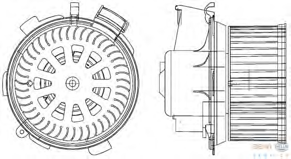 Ventilator, habitaclu 8EW 351 041-521 BEHR HELLA SERVICE - Motor ventilator/piese