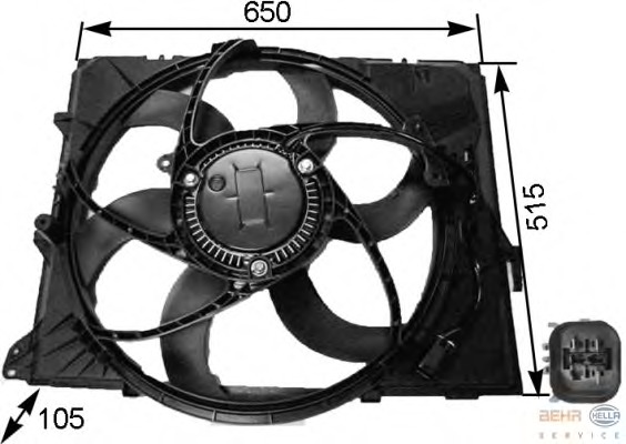 Ventilator, radiator 8EW 351 043-251 BEHR HELLA SERVICE - Ventilator radiator Ventilator, radiator 8EW 351 043-251 BEHR HELLA SERVICE - Ventilator radiator