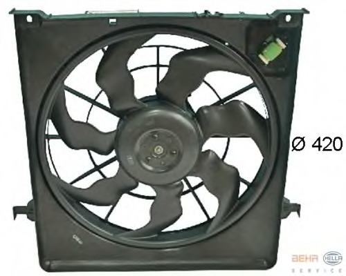 Ventilator, radiator 8EW 351 043-371 BEHR HELLA SERVICE - Gmv (electroventilator )