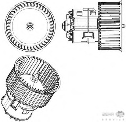 Ventilator, habitaclu 8EW 351 104-441 BEHR HELLA SERVICE - Motor ventilator/piese