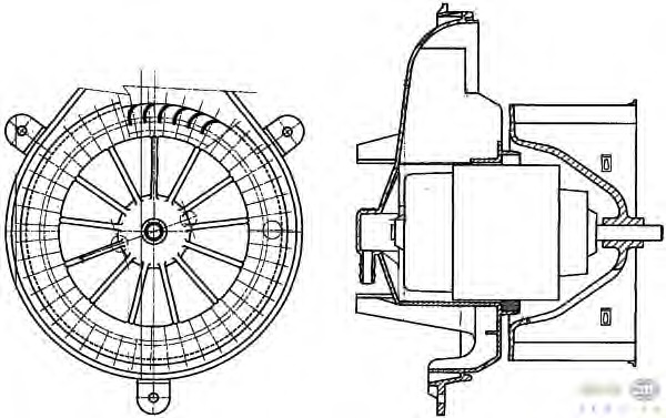 Ventilator, habitaclu 8EW 351 303-321 BEHR HELLA SERVICE - Motor ventilator/piese Ventilator, habitaclu 8EW 351 303-321 BEHR HELLA SERVICE - Motor ventilator/piese