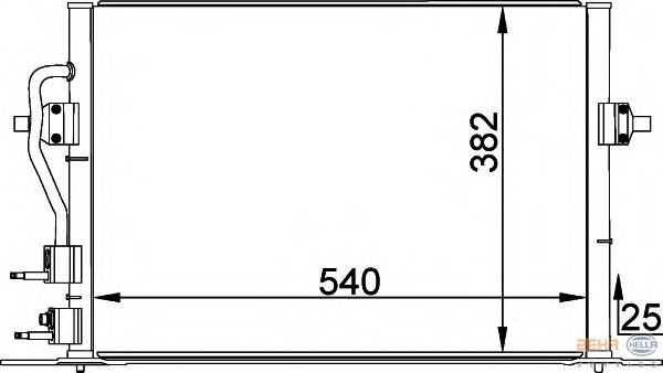 Condensator, climatizare 8FC 351 035-584 BEHR HELLA SERVICE - Radiator clima Condensator, climatizare 8FC 351 035-584 BEHR HELLA SERVICE - Radiator clima