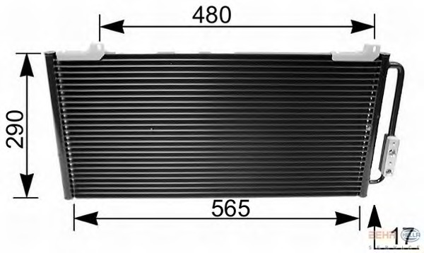 Condensator, climatizare 8FC 351 035-641 BEHR HELLA SERVICE - Radiator clima