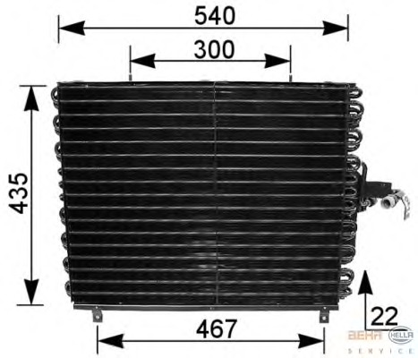Condensator, climatizare 8FC 351 035-771 BEHR HELLA SERVICE - Radiator clima Condensator, climatizare 8FC 351 035-771 BEHR HELLA SERVICE - Radiator clima