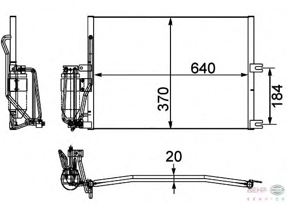 Condensator, climatizare 8FC 351 036-031 BEHR HELLA SERVICE - Radiator clima Condensator, climatizare 8FC 351 036-031 BEHR HELLA SERVICE - Radiator clima