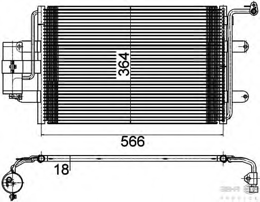 Condensator, climatizare 8FC 351 036-381 BEHR HELLA SERVICE - Radiator clima Condensator, climatizare 8FC 351 036-381 BEHR HELLA SERVICE - Radiator clima