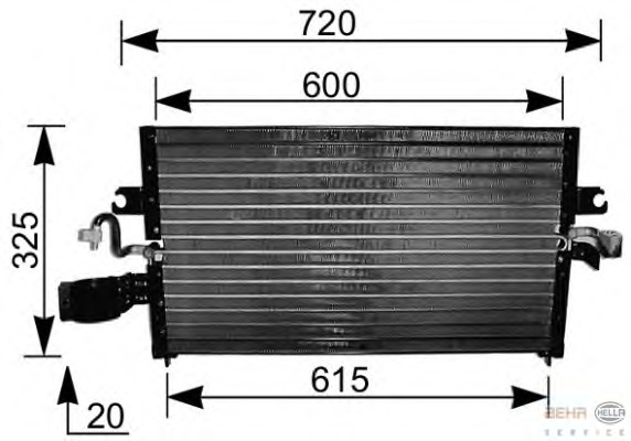 Condensator, climatizare 8FC 351 036-501 BEHR HELLA SERVICE - Radiator clima Condensator, climatizare 8FC 351 036-501 BEHR HELLA SERVICE - Radiator clima