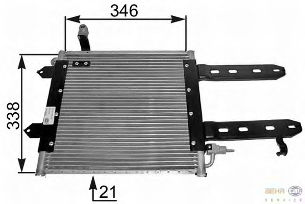 Condensator, climatizare 8FC 351 037-421 BEHR HELLA SERVICE - Radiator clima