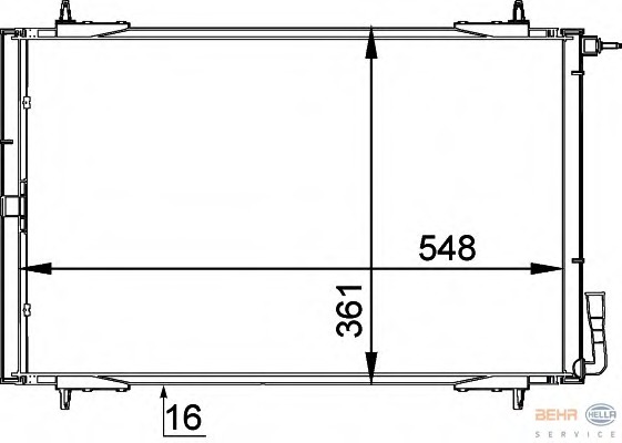 Condensator, climatizare 8FC 351 037-511 BEHR HELLA SERVICE - Radiator clima Condensator, climatizare 8FC 351 037-511 BEHR HELLA SERVICE - Radiator clima
