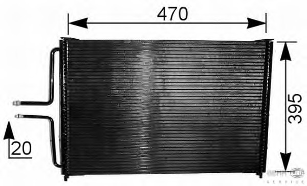 Condensator, climatizare 8FC 351 037-551 BEHR HELLA SERVICE - Radiator clima
