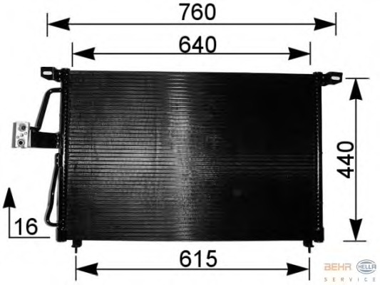 Condensator, climatizare 8FC 351 037-611 BEHR HELLA SERVICE - Radiator clima Condensator, climatizare 8FC 351 037-611 BEHR HELLA SERVICE - Radiator clima