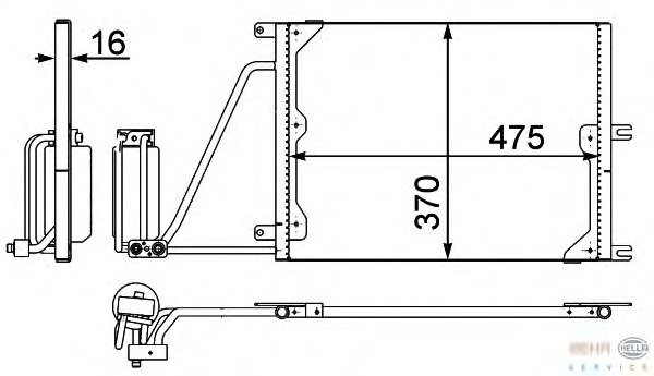 Condensator, climatizare 8FC 351 037-631 BEHR HELLA SERVICE - Radiator clima Condensator, climatizare 8FC 351 037-631 BEHR HELLA SERVICE - Radiator clima