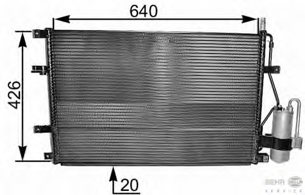Condensator, climatizare 8FC 351 037-641 BEHR HELLA SERVICE - Radiator clima Condensator, climatizare 8FC 351 037-641 BEHR HELLA SERVICE - Radiator clima