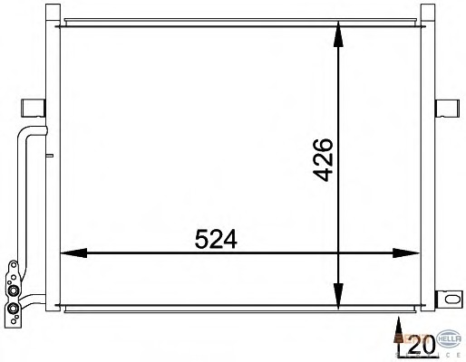 Condensator, climatizare 8FC 351 038-201 BEHR HELLA SERVICE - Radiator clima