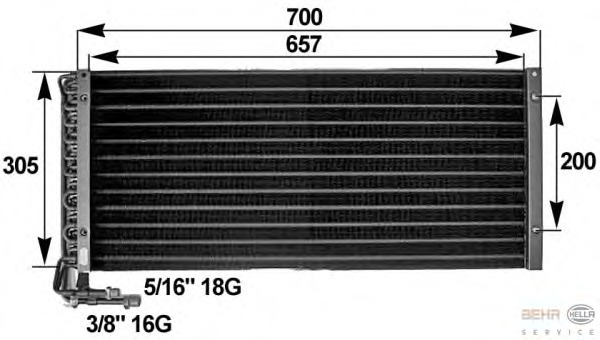Condensator, climatizare 8FC 351 300-061 BEHR HELLA SERVICE - Radiator clima Condensator, climatizare 8FC 351 300-061 BEHR HELLA SERVICE - Radiator clima