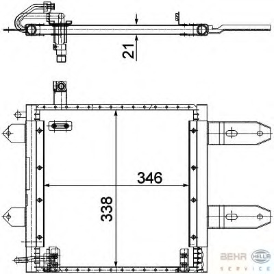 Condensator, climatizare 8FC 351 300-171 BEHR HELLA SERVICE - Radiator clima
