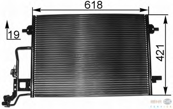 Condensator, climatizare 8FC 351 300-391 BEHR HELLA SERVICE - Radiator clima Condensator, climatizare 8FC 351 300-391 BEHR HELLA SERVICE - Radiator clima