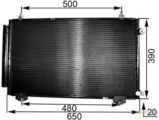 Condensator, climatizare 8FC 351 300-541 BEHR HELLA SERVICE - Radiator clima