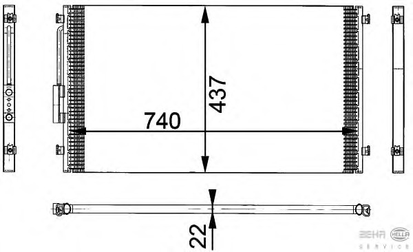 Condensator, climatizare 8FC 351 301-141 BEHR HELLA SERVICE - Radiator clima Condensator, climatizare 8FC 351 301-141 BEHR HELLA SERVICE - Radiator clima